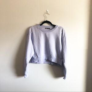 Zara cropped Crewneck sweater